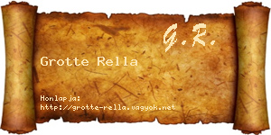 Grotte Rella névjegykártya